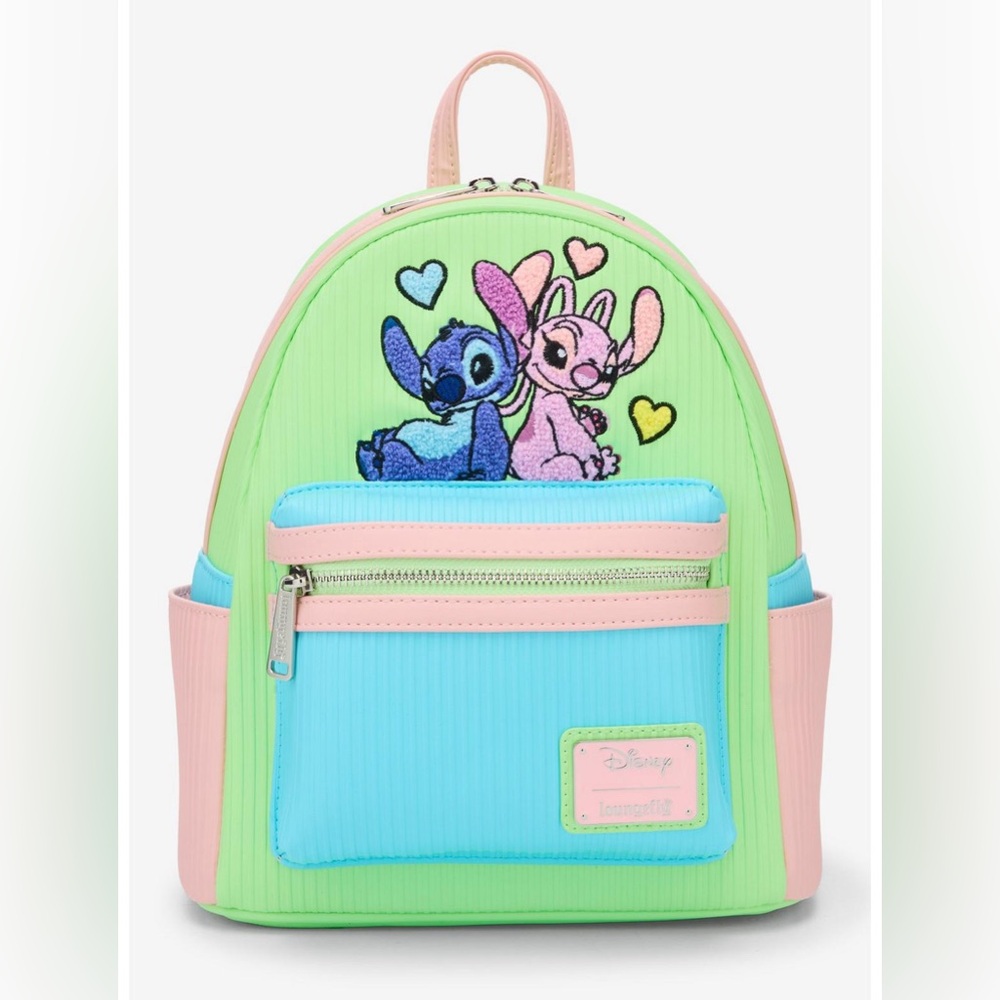 Loungefly Disney Lilo & Stitch Angel & Stitch Pastel Mini Backpack